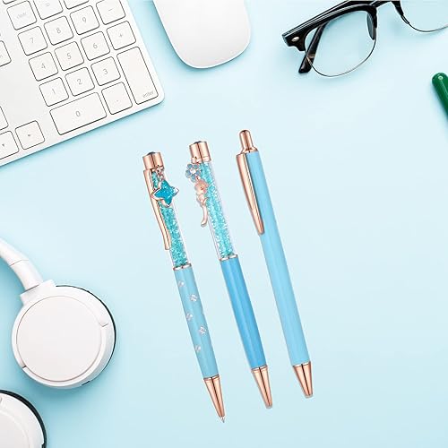 Miniatura 4 de WUXIPREP 7 bolígrafos de punta fina bolígrafos Kawaii para escribir diarios tomar notas escuela oficina hogar morado