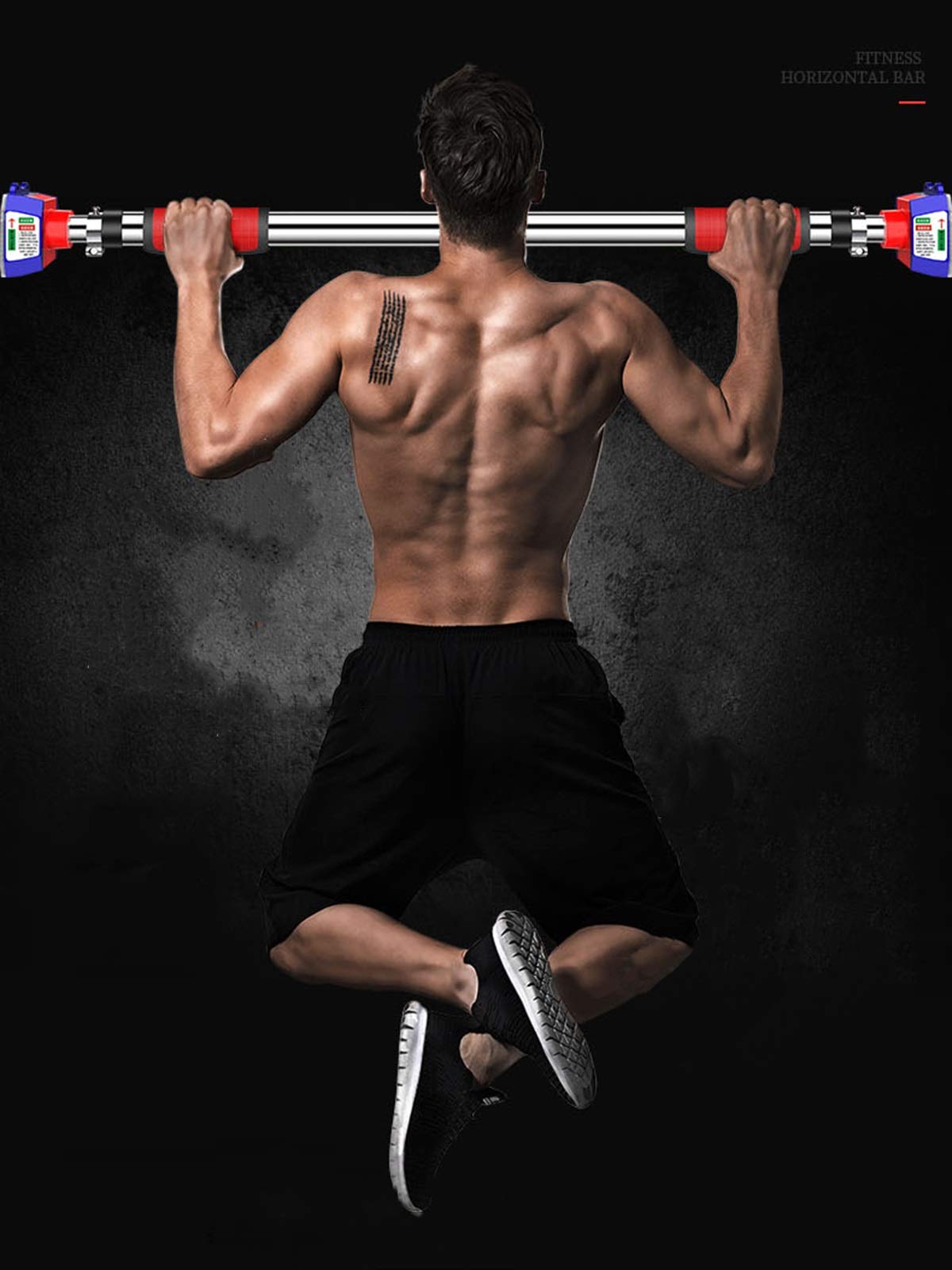 Drążek do podciągania, stalowy drążek fitness montowany na ścianie, bezpieczna i antypoślizgowa konstrukcja, nośność do 250 kg do treningów domowych
