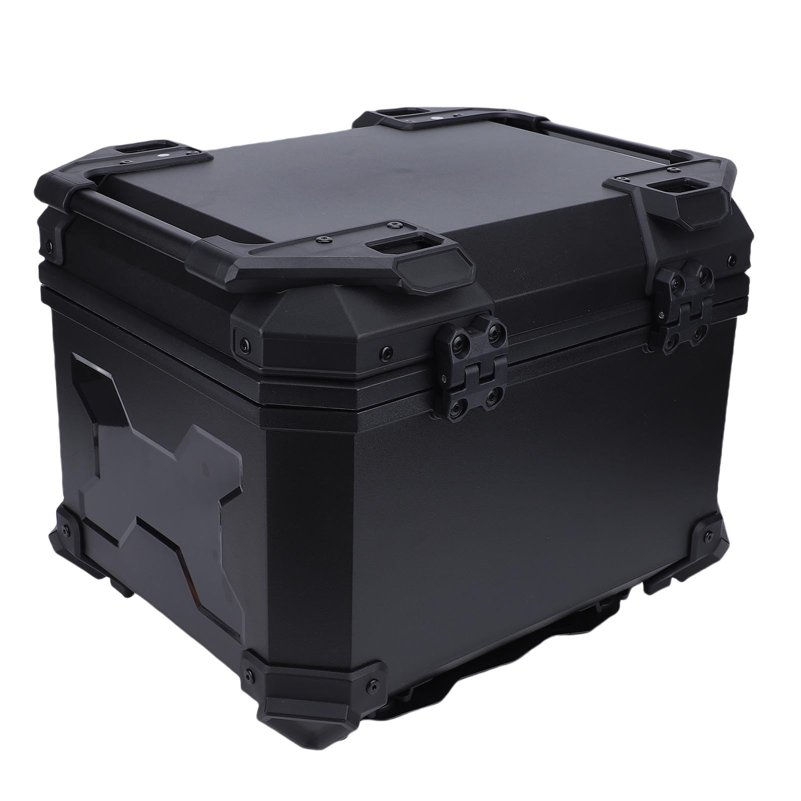 Sxhlseller Baúl para Motocicleta de 45 litros, Resistente Al Agua, Caja de Equipaje para Maletero de Motocicleta de Plástico ABS con Almohadilla para el Respaldo, Cerradura y Placa de Liberación