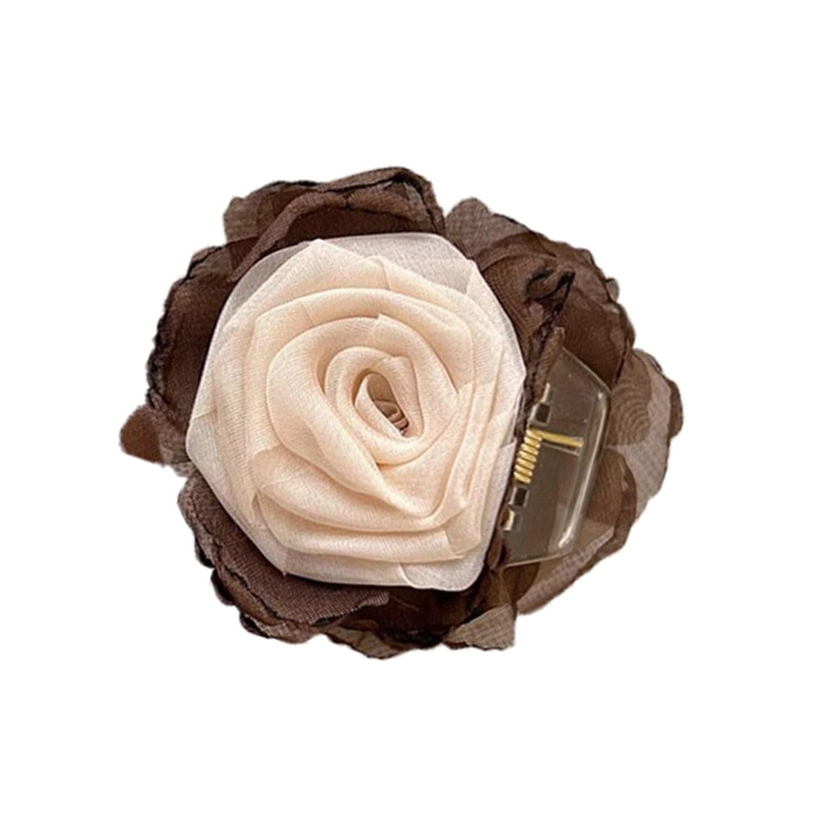 YUXITA Elegant Flower Flower Hair Clip Practical Hair Clamp Nonslip Accessory Fashion Barrette For Women