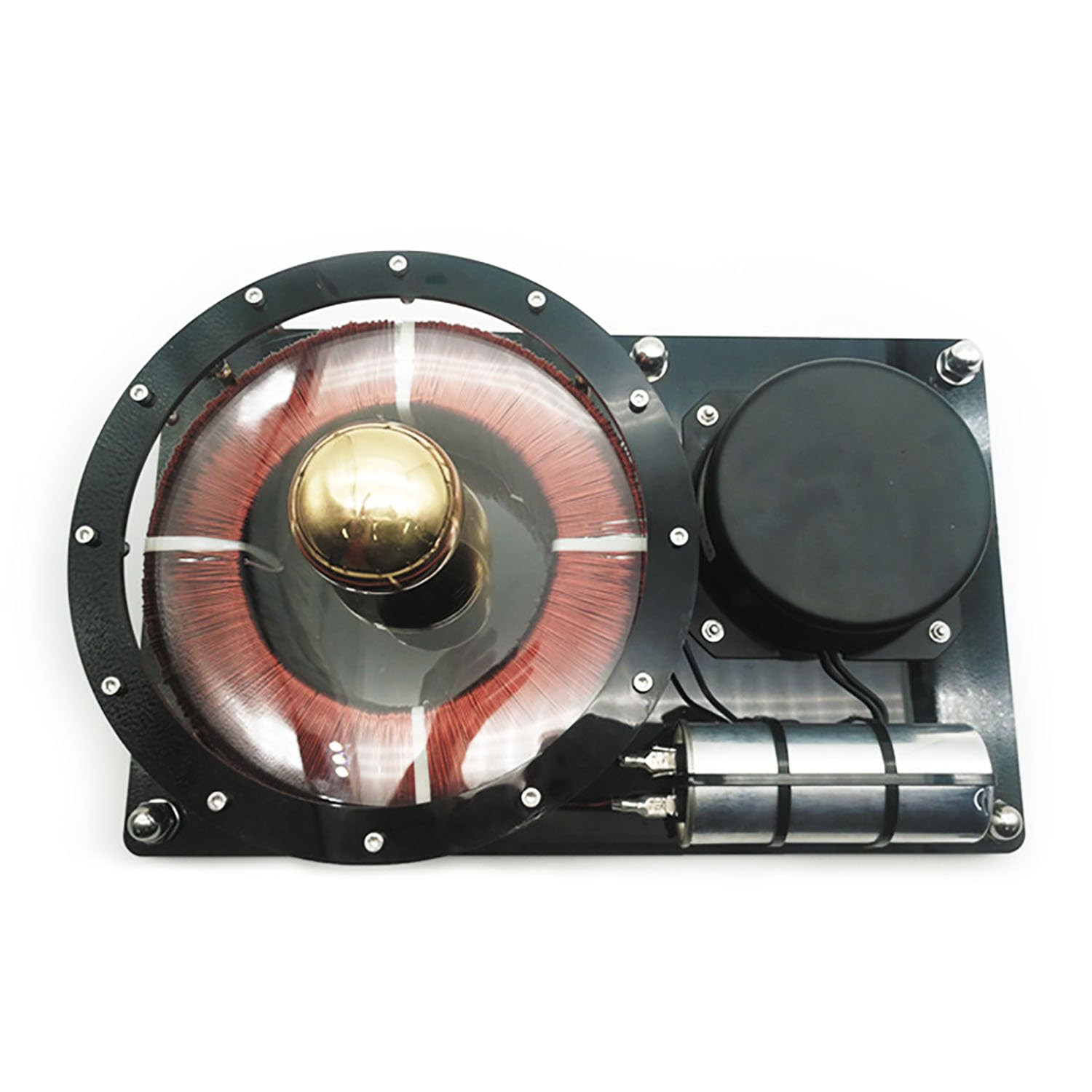 Expérience de bobine de champ magnétique, modèle de démonstration de courants de Foucault électromagnétiques avec connecteurs en acrylique et laiton pour l'enseignement et les cadeaux