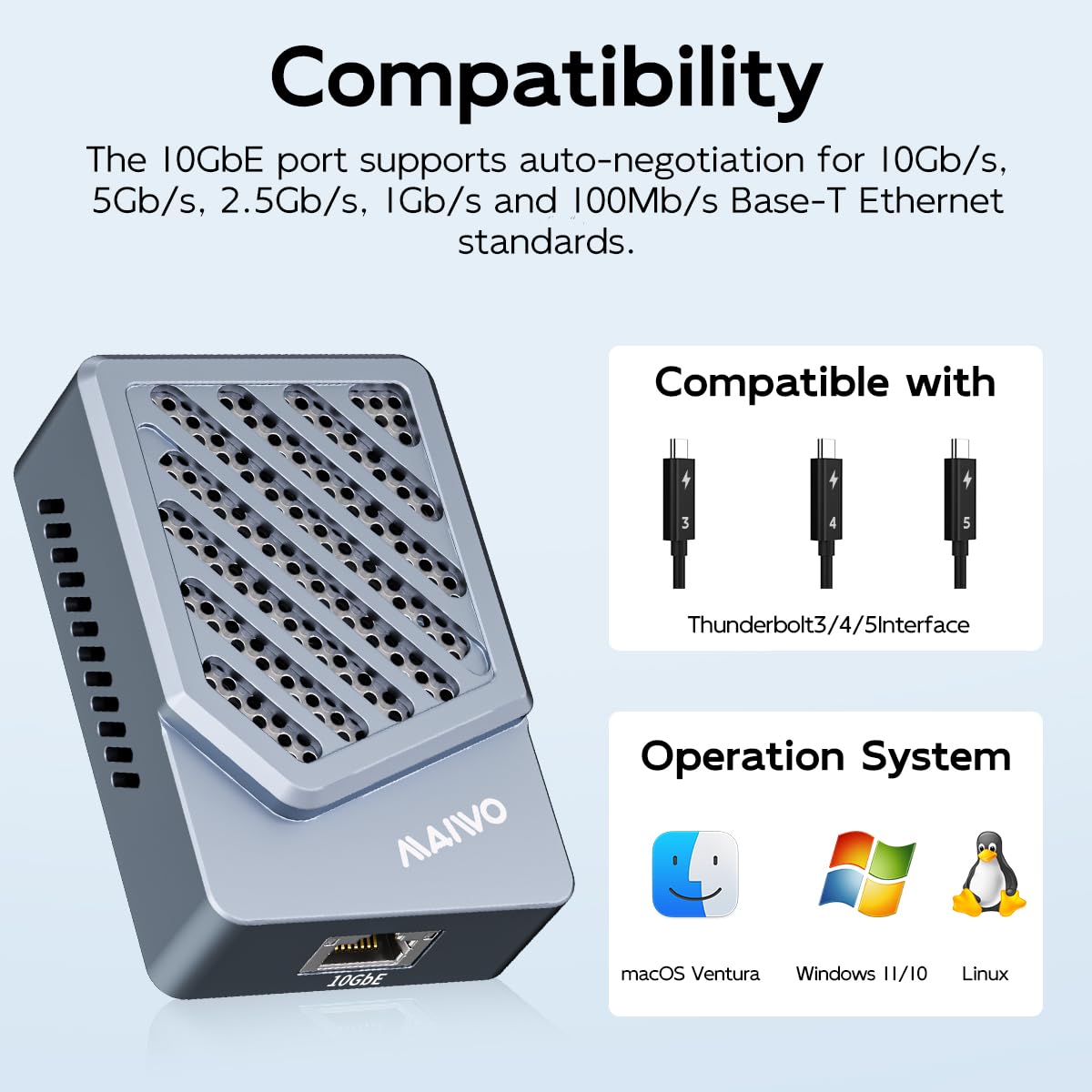 Amazon | Thunderbolt 3 - 10G RJ45 イーサネットアダプター 10GbE