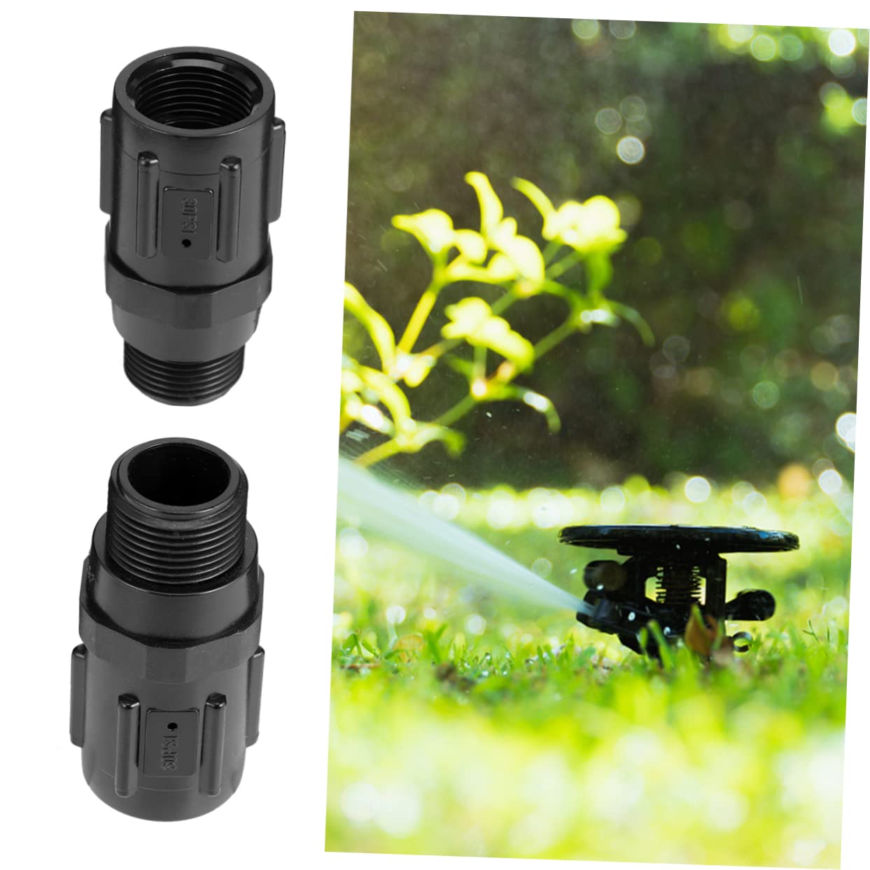 Regolatore di Pressione Irrigazione Goccia 30 Psi Nero Plastico