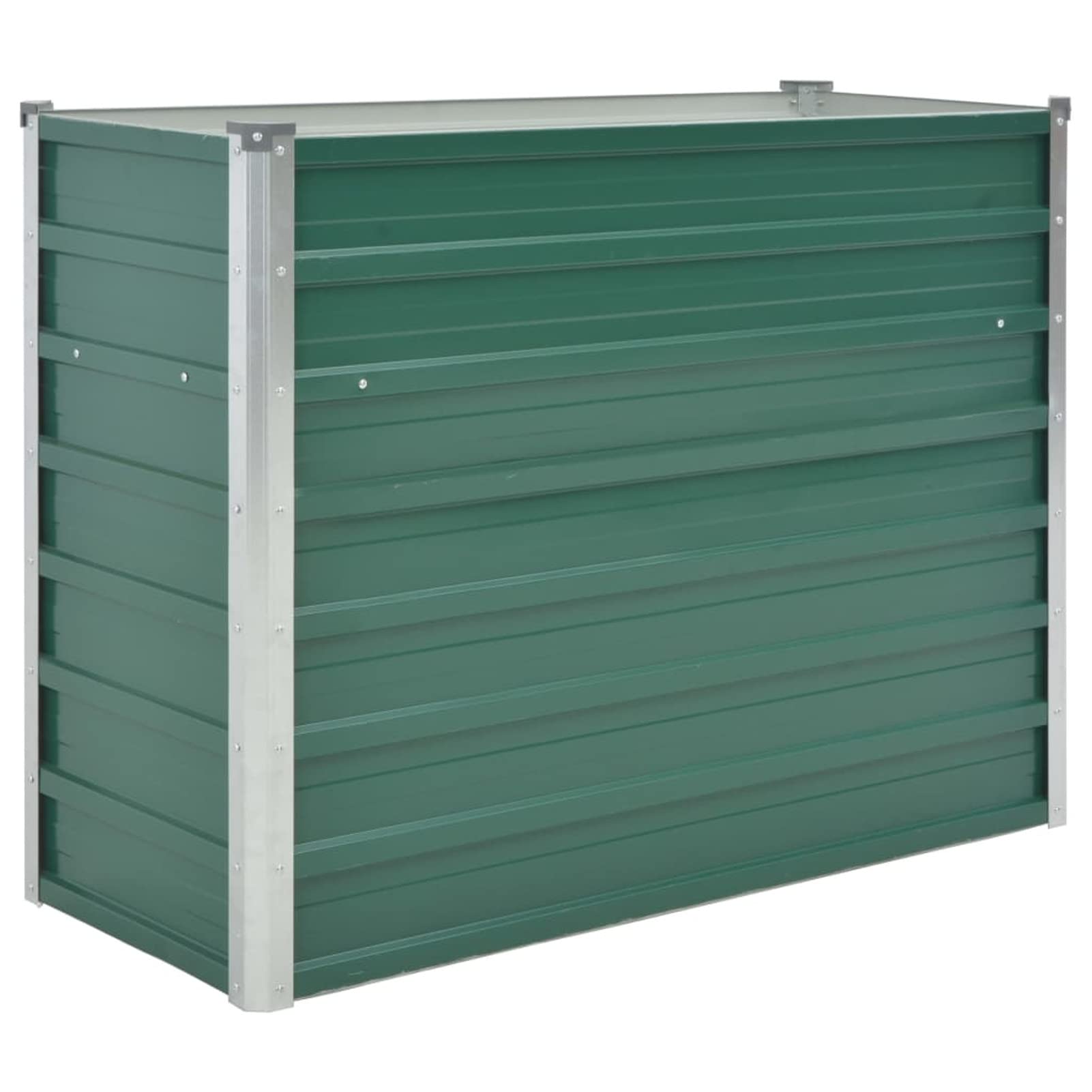 GuyAna Arriate de jardín de Acero galvanizado Verde 100x40x77 cm Accesorios Jardinera Rectangular Macetas Exterior