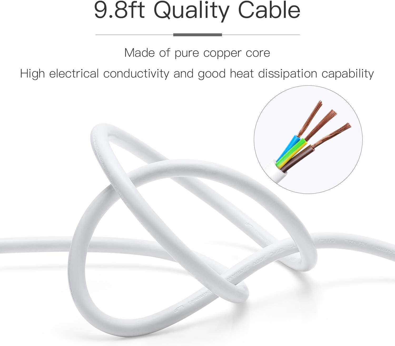 Bеѕt Cуbеr Dеаlѕ 🔥 10ft Power Strip Tower Wireless Charger SUPERDANNY Surge Protector Extension Cord 10A 9-Outlet 4.5A 4 USB Electrical Charging Station Universal Socket for Laptop Phone White and Gray
