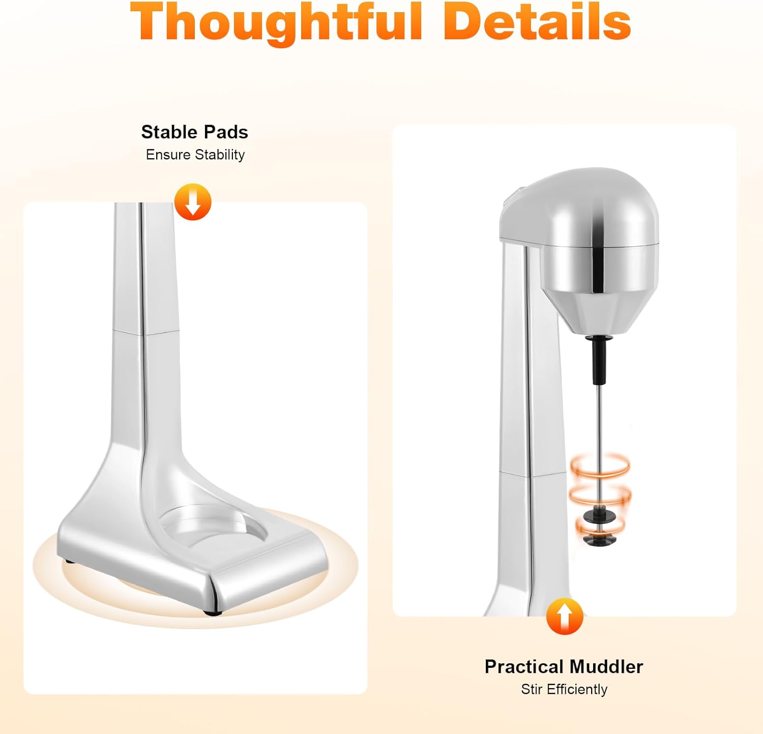 100W Milkshake Maker 2 Speed Milk Shake Maker Mixer Ice Cream Shake Maker Milk Shake Machines Stand Mixer For Yogurt Ice Cream 23000rpm/Min