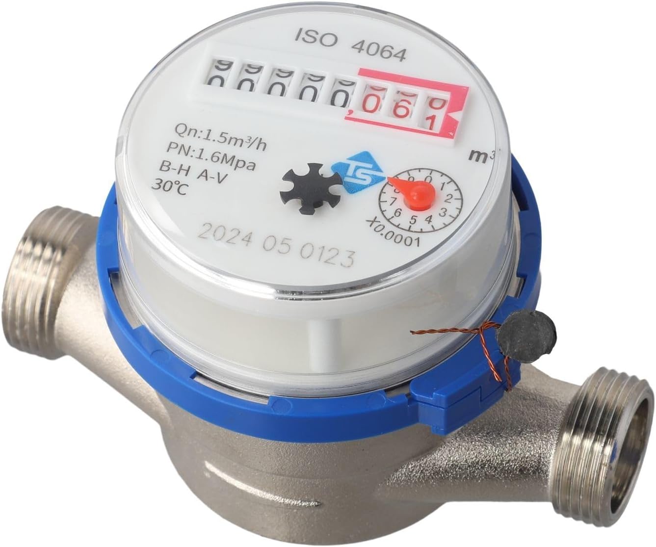 Digital Meter Class B Mechanical Pointer Cold Meter 1/2"x3/4" ABS Iron Anti-Interference Filter Vertical Horizontal Install