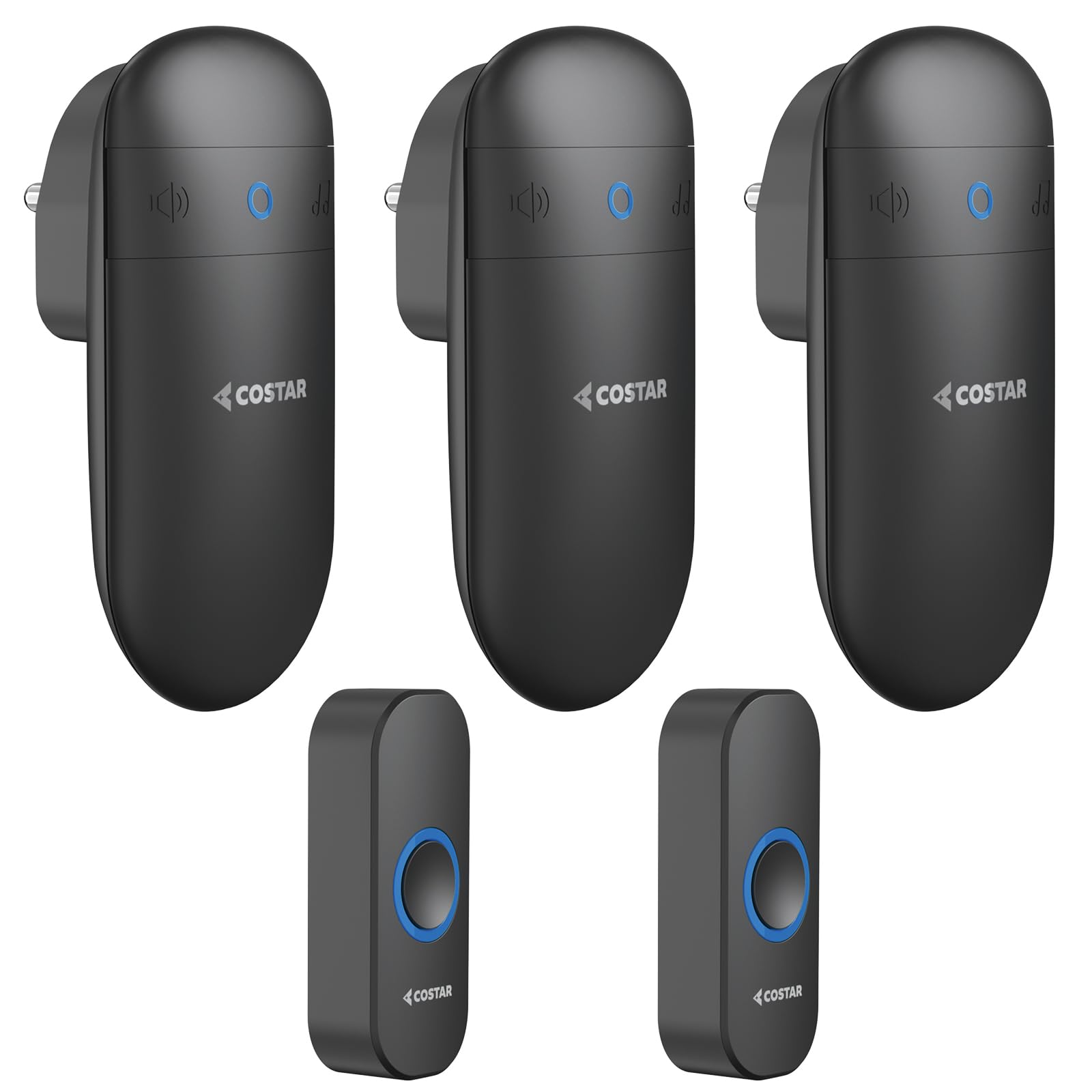 See full amazon price history chart for COSTAR Wireless Door Bell Kits Chime for Home Office with LED Light 300 Meter 1000 Feet Operating Range 32 Ringtones 5 Levels Volume, 3 Receiver and 2 Push Button IP44 Waterproof (Pebble T332-Black) COSTAR Wireless Door Bell Kits Chime for Home Office with LED Light 300 Meter 1000 Feet Operating Range 32 Ringtones 5 Levels Volume, 3 Receiver and 2 Push Button IP44 Waterproof (Pebble T332-Black) (B0CFPV27FH) Amazon Price History, Amazon Price Tracker