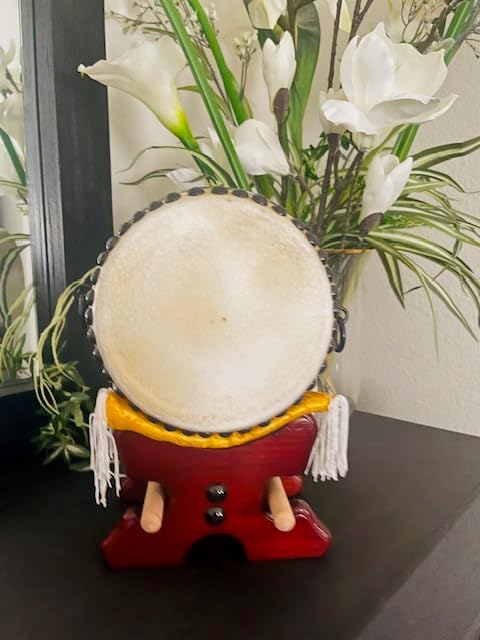 Japanese Taiko Drum Set with Stand, 6in Diameter, Percussion Instrument