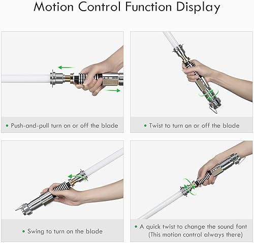 Miniatura 4 de CUSTOM SABER Sable de luz de oscilación suave RGBX sensible, 16 fuentes de sonido, Sable de luz de cambio de color infinito de control de