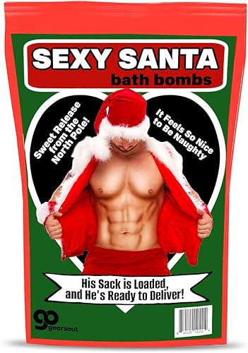 Miniatura 9 de Bombas de baño sexy de Papá Noel, bombas de baño rojas para mujeres, regalos de Navidad para adultos, regalos divertidos para rellenar calcetines