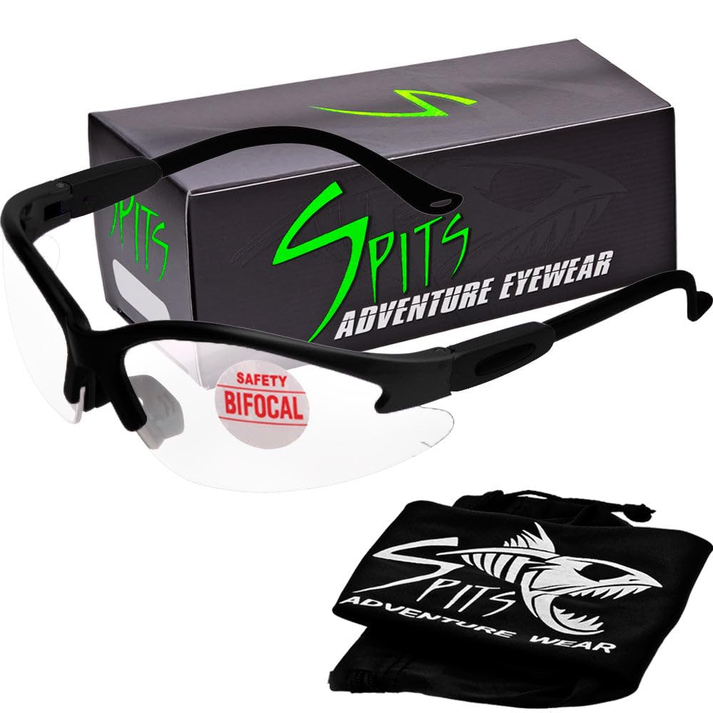 Cougar - Gafas de seguridad bifocales (lupa: 3.00, color del marco: negro mate)