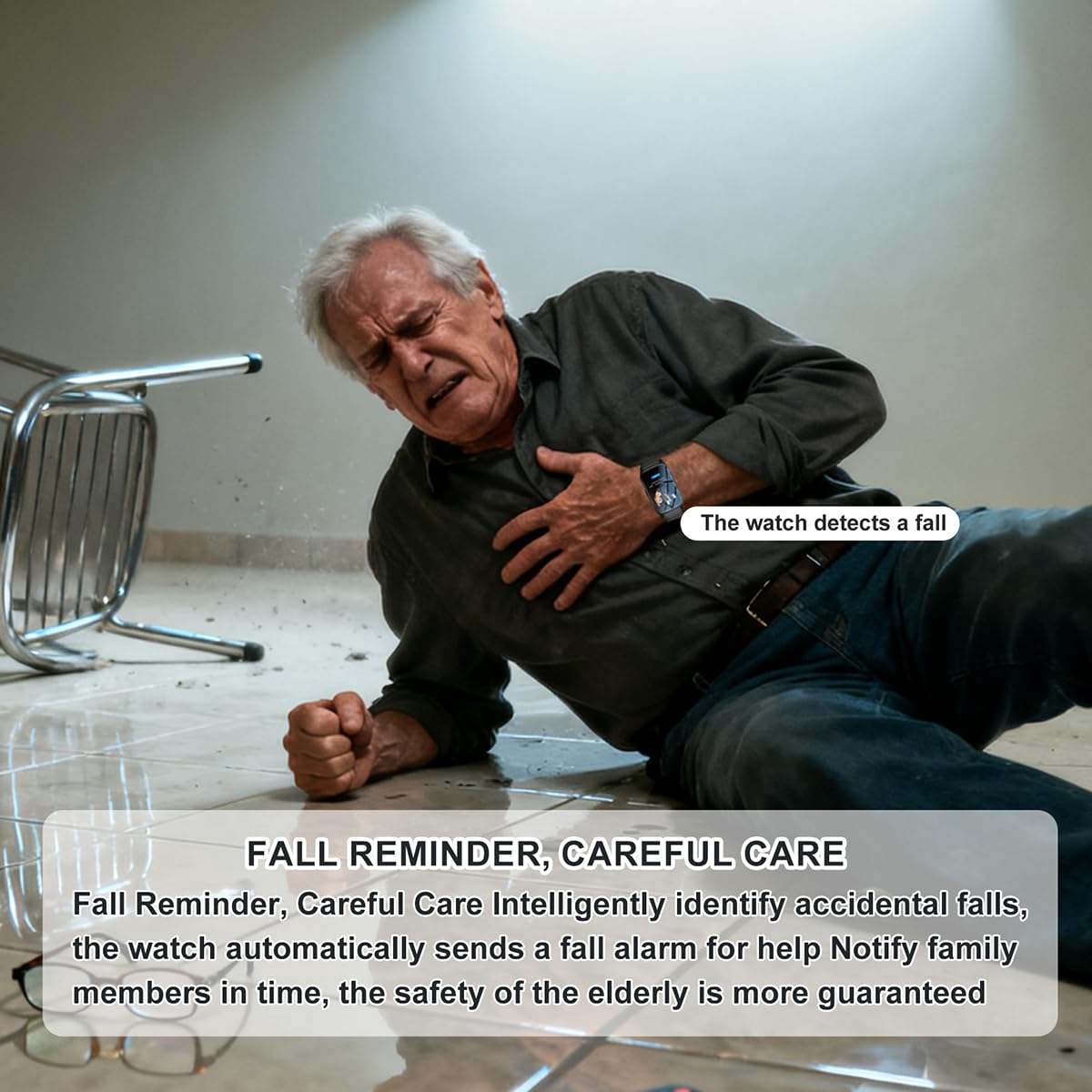 Montre Urgence Senior Montre 4G pour Seniors avec Détection De Chute Personne Âgée Bouton SOS Appels Vidéo HD Idéal pour Les Soins des Personnes ÂgéesRed,1.25 * 0.57 * 2.22inch