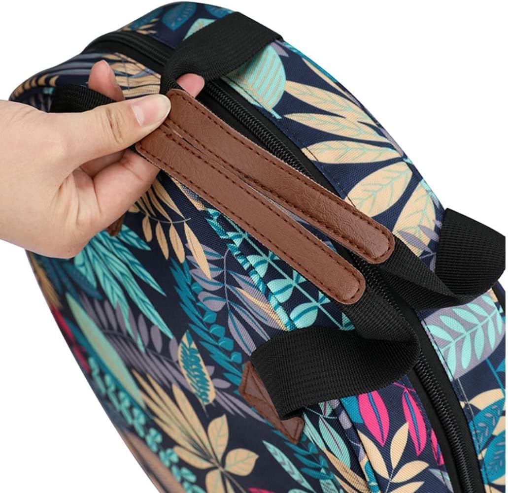 Handbag Handbag Organizer,Carry Bag Case Embroidery Tool Storage Handbag Organizer Round with Pockets Compartments for Accessories Leaves Pattern,Embroidery Bag