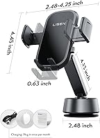 Vista 7 de LISEN Electric Retractable Car Phone Mount, iPhone Vacuum Electric Suction Cup Phone Mount, Suction Cup Magnetic Phone Holder, only for Mirror, for