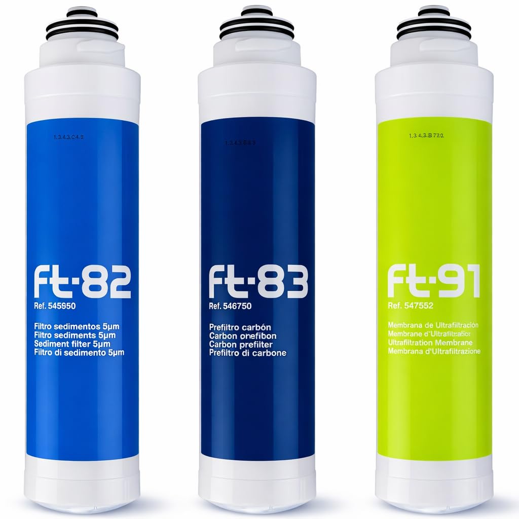 Filtro di ricambio per FT Line 3. acqua filtro ai carboni attivi con UF SISTEMA DI FILTRAZIONE senza rubinetto con anschlus Set adatto per sistemi di Lok, Gasatore dispositivi sprude Lux, frizzante