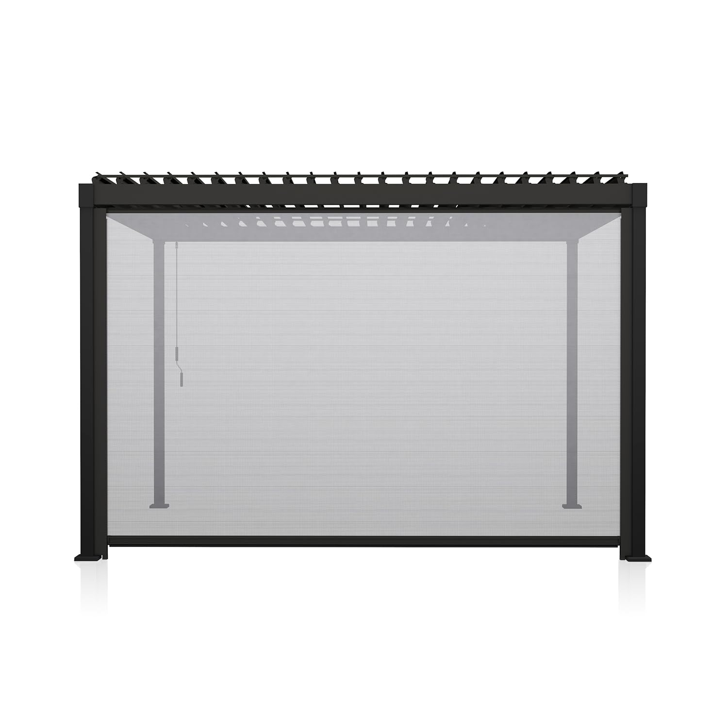 Mirador Accessory - 12Ft Side Shade Screen for Mirador pergola 80/88 Series, Crank, Enhance Outdoor Living Space with Sun Shade, Wind Block, UV
