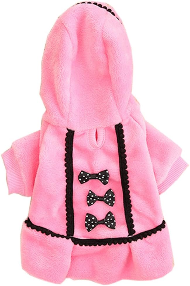 Dog Dress for Small Dogs Girl Jacket Coat Puppy Dog Winter Supplies Costume Clothes Apparel Pet Pet clothes Dogs Dresses (Pink-A, L)