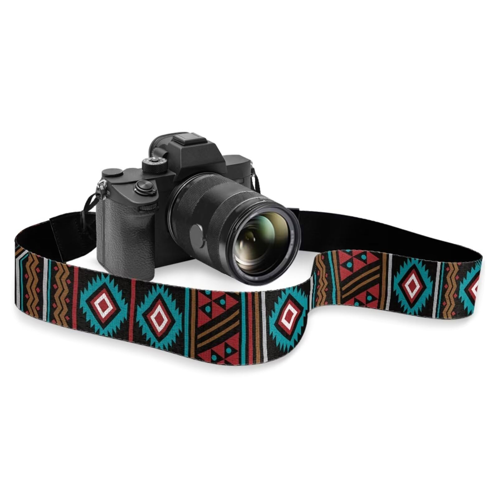 Goncariar Aztec Camera Strap for Photographers Adjustable Camera Shoulder Sling Strap Western Camera Neck Strap with Quick Release Shoulder Strap Tribal Indian Camera Straps