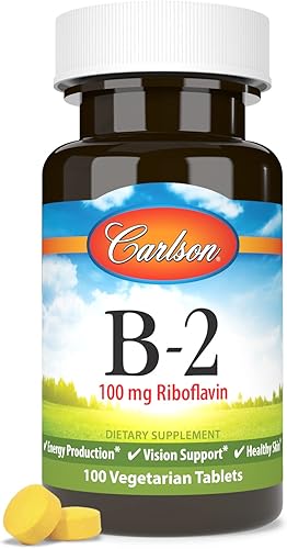Miniatura 5 de Carlson - B-2, 100 mg de riboflavina, producción de energía, apoyo para la visión y piel saludable, 100 tabletas vegetarianas