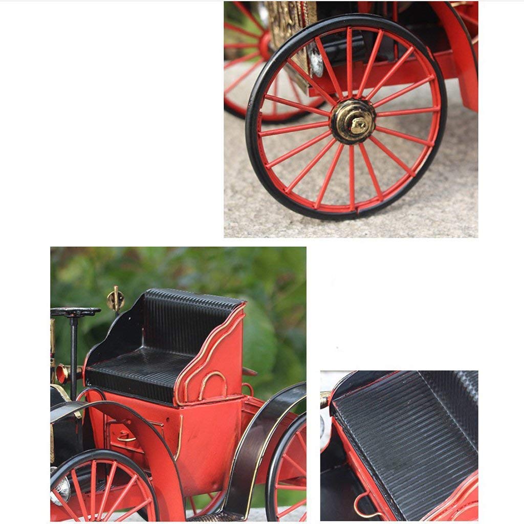 QBOSO Modellino Auto D'Epoca In Metallo Scala 1:32 - Vintage Anni '20, Colore Nero E Argento, Decorativo