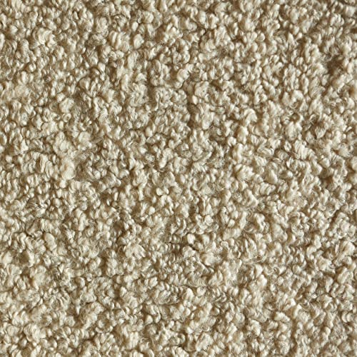 55' Wide Boucle Upholstery Plush Chenille Fabric Ecru Color by The Yard