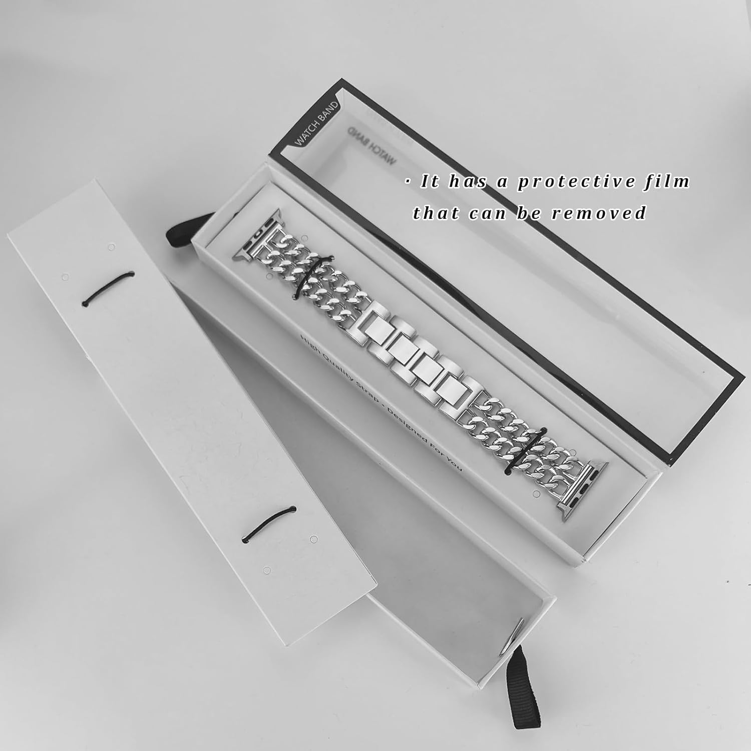 Stylish Double Chain Metal Band, Not for Use: Pregnant Women & Children Under 12, Compatible with Apple Watch Bands for Women 38/40/41/42/44/45/46/49mm, Adjustable Bands Gift for for S10-1 SE - Image 8