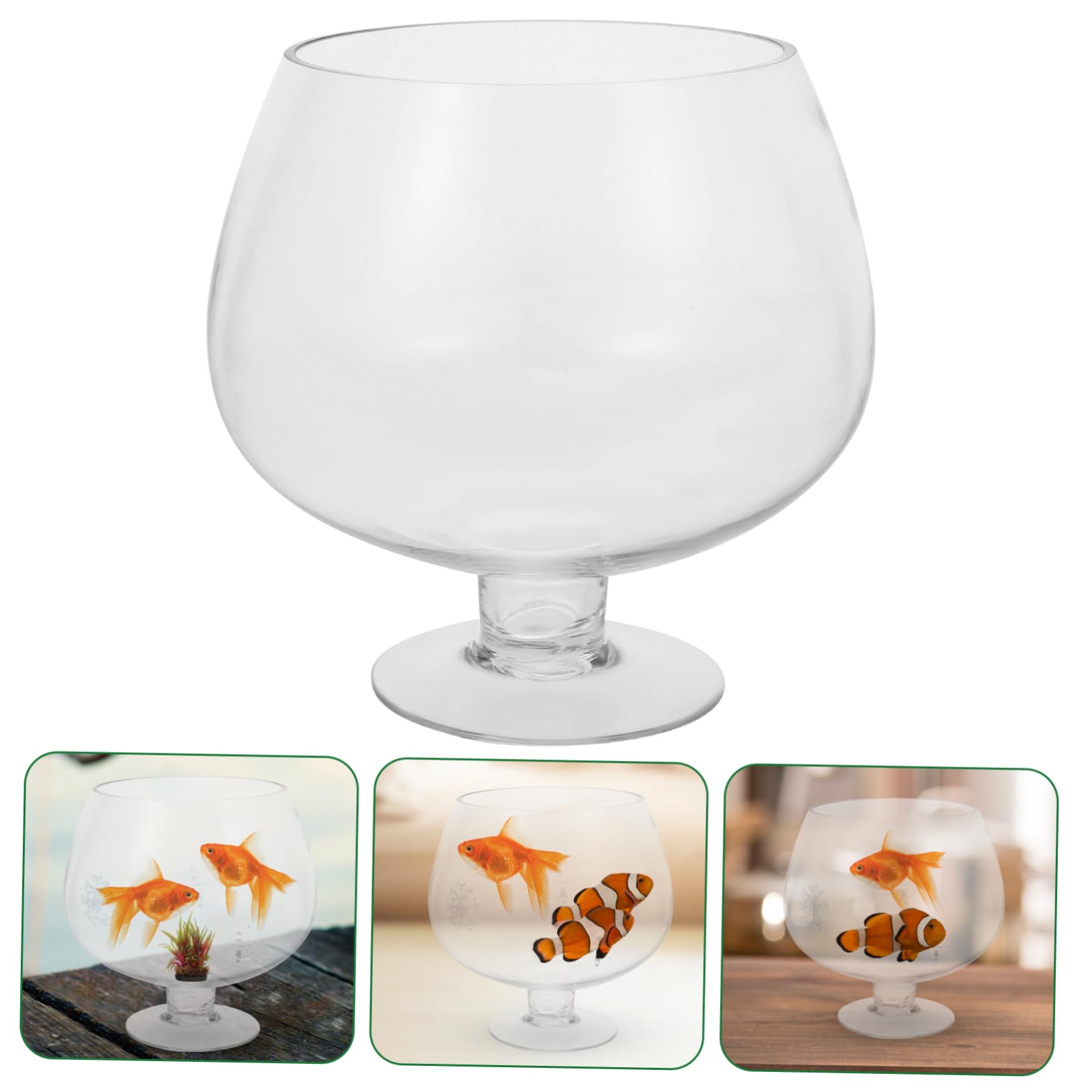 Acquario Trasparente Da Tavolo Per Pesci Rossi Acquario in Plastica Multifunzione Accessorio Decorativo Per Piante Per Ufficio E Casa