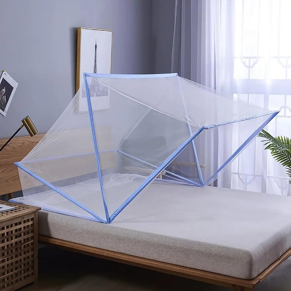 Plegable Mosquitera Cama, Cama de Interior, Carpas portátiles con Dosel, para Cama Individual o Matrimonio,Portátil Mosquito Cortina para Camping Viaje Hogar al Aire Libre