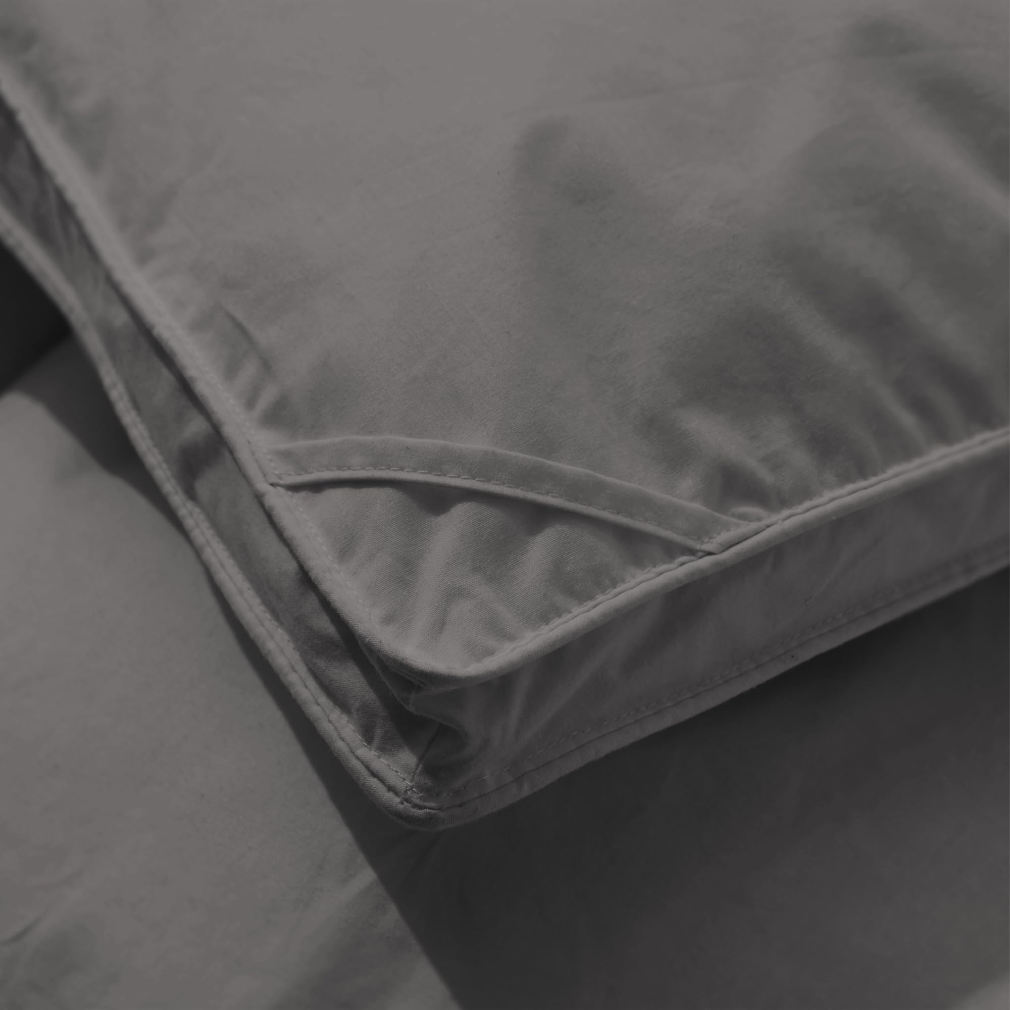 Deodar Edredón Cama 135/150 | Edredón 220x240 para 2 Personas | Relleno de Plumón de Ganso Blanco y Plumas 420 GR/m² | Funda Nórdica 100% Algodón | Lavable | Öko-Tex y RDS | Gris Oscuro