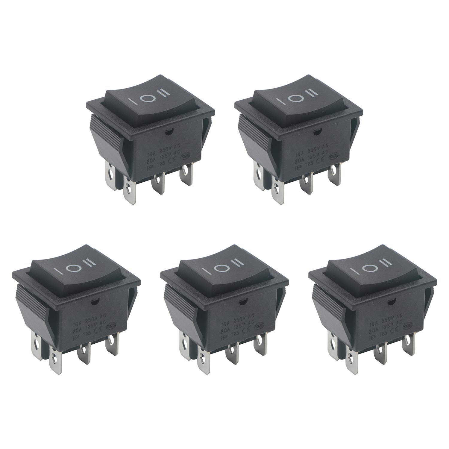 Pxyelec 16A DC Motor Polarity Rocker Switch,(On)-Off-(On) Switch Pack ...