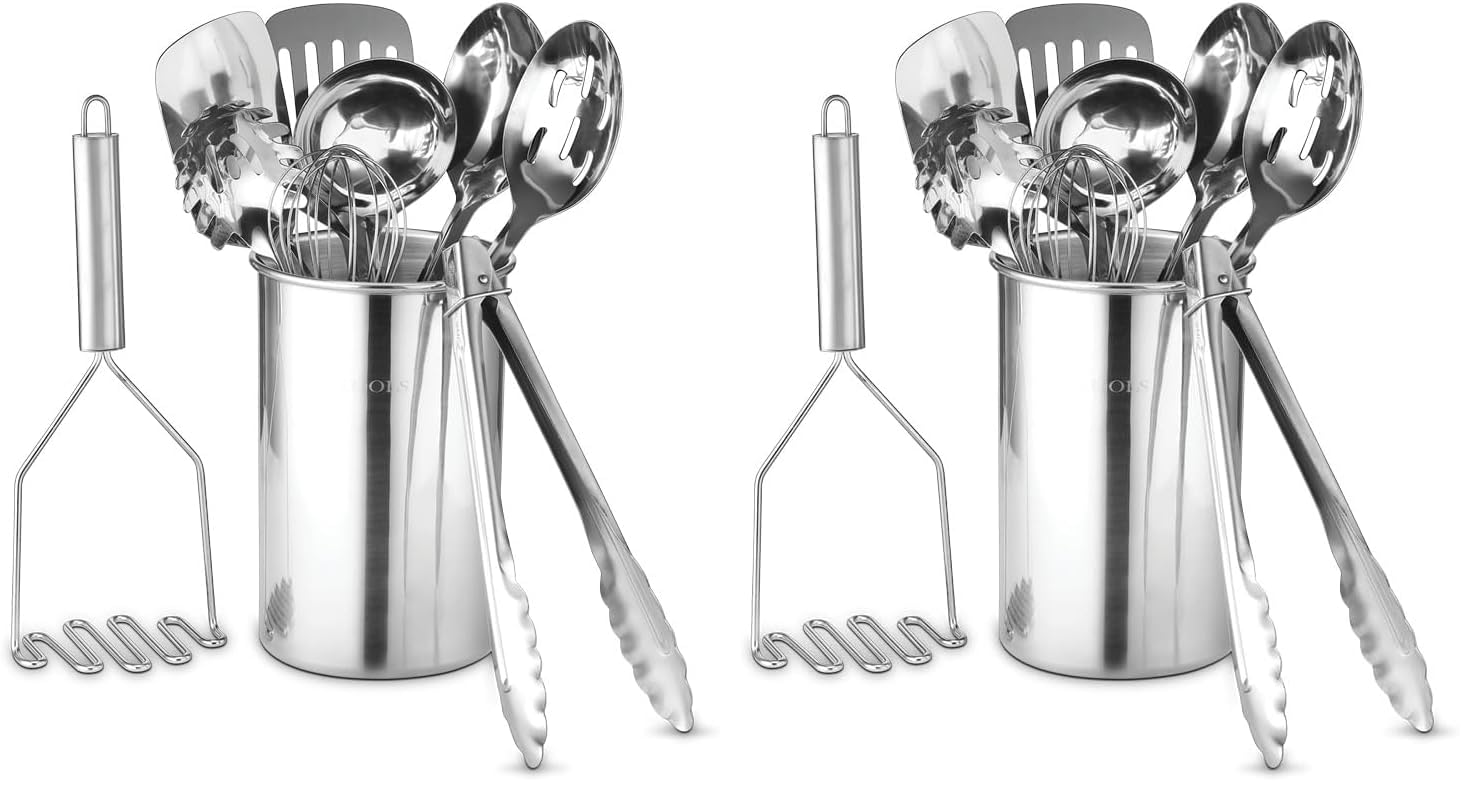 Avador Stainless Steel Kitchen Tool Set - 10 Piece -8 Avador Stainless Steel Kitchen Tool Set - 10 Piece -8
