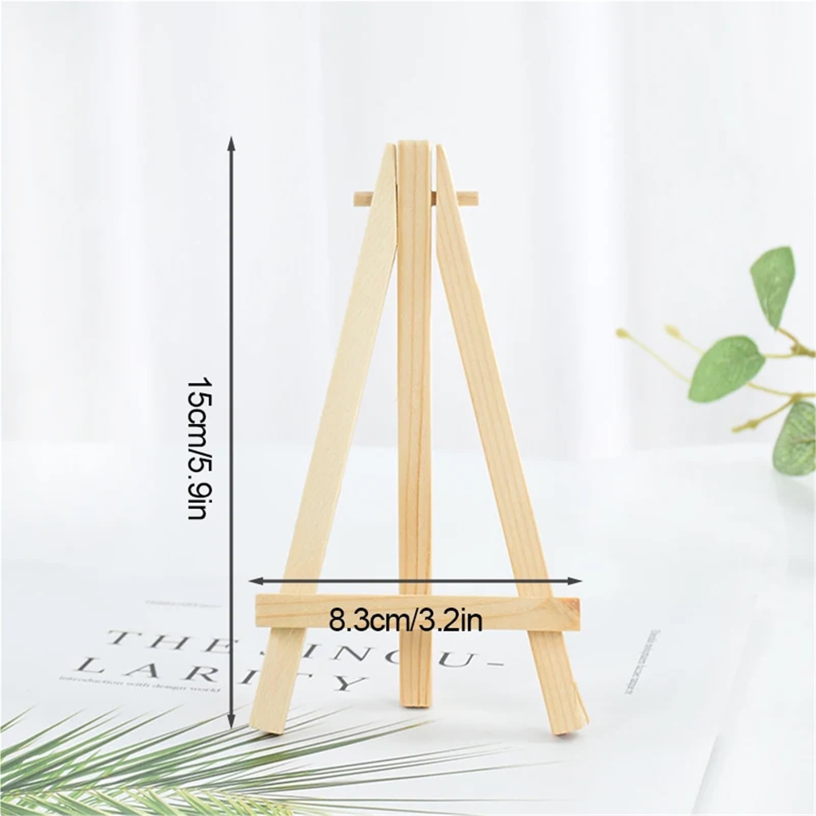 Lot de 5/10 mini chevalets en bois pour table de mariage, cartes de table, cartes de nom, chevalets d'affichage pour décoration (taille M, 10 pièces)