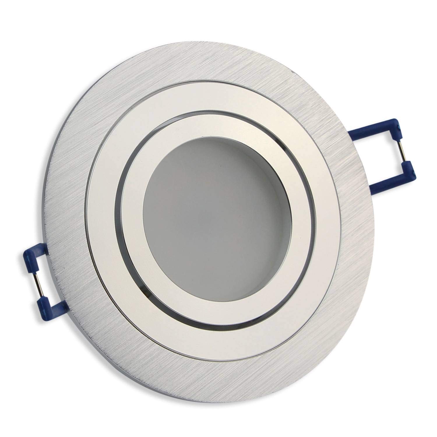 Light Design Dreesbach - Lote de 6 focos led empotrables (230 V, regulables y súper planos, orientables, agujero de 80 mm, aluminio)