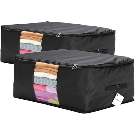 Amazon.com: VEAMOR Comforter Storage Bags Pack of 2,Pillow Beddings ...