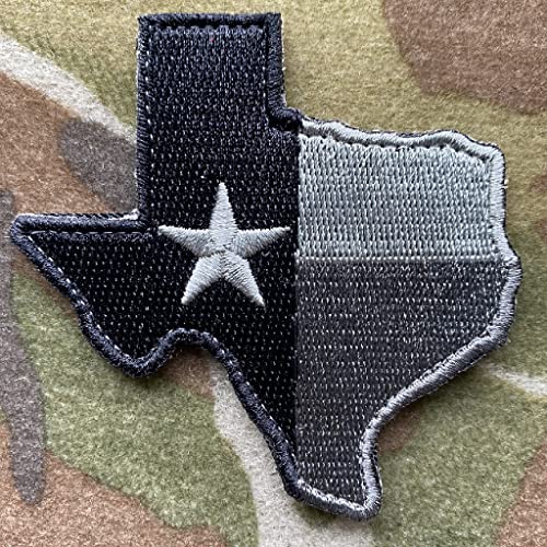 Die-Cut Tactical Texas Patch - Silver/ACU
