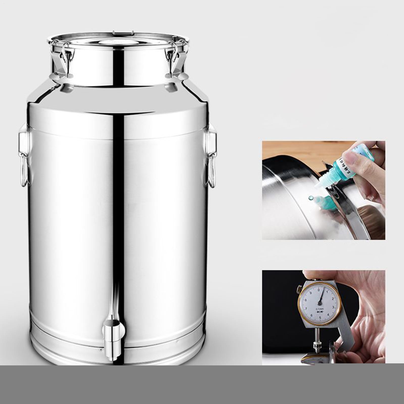 Contenedor Para Almacenar De Cocina 5L/9L/14L Acero Inoxidable Hermético | Contenedor De De Cocina Para Cerveza Alimentos Harina Café