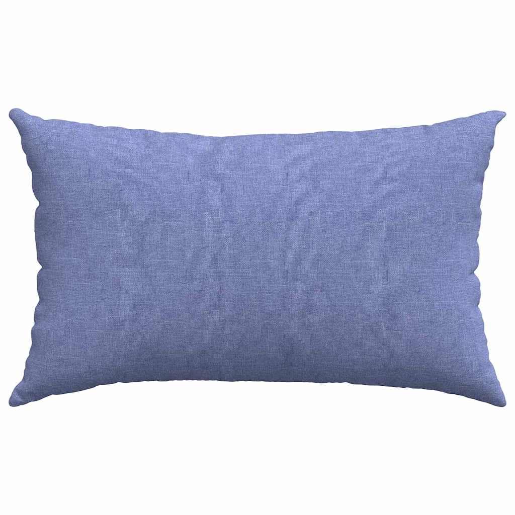 Set di 2 cuscini decorativi per divano, blu jeans, 50 x 30 cm
