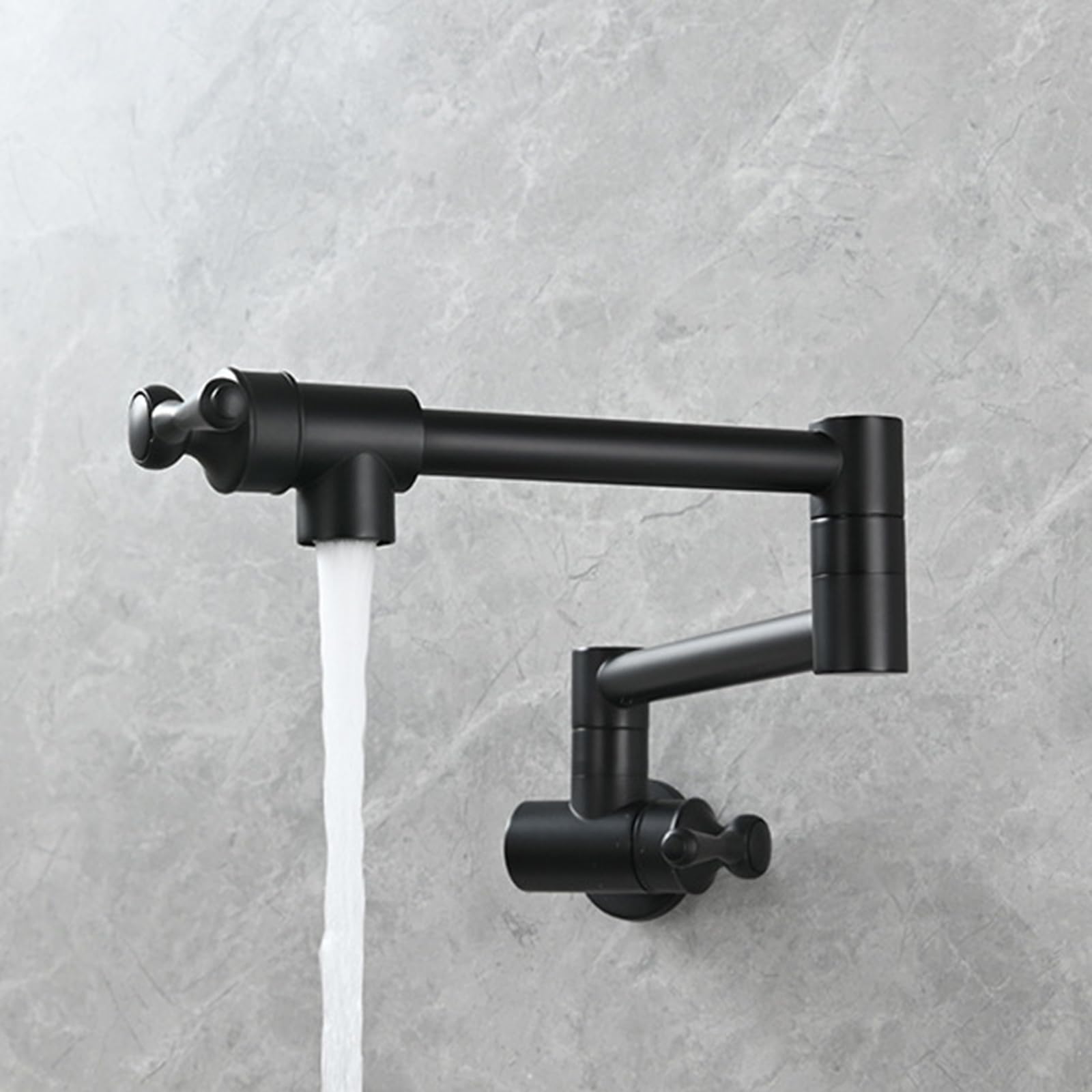 ZYCHSJXA Wall Mount Kitchen Tap Cold Water Swivel Folding Brass Brushed