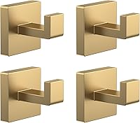 Vista 7 de Kruodop 2 PCS Ganchos para Toallas para Baño, Soporte para Toallas de Montaje en Pared, Gancho Negro Mate para Bata de Pared, Gancho Cuadrado