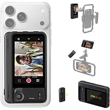 7RYMS Qshot V2 Pro 3.1 Selfie Monitor Screen for iPhone & Android -Wired/Wireless Modes,4K/60fps Output, 2.4G/5G Dual-Band, 50m Range,450nit Display,Remote Control,for Vlog & Live Streaming-Black