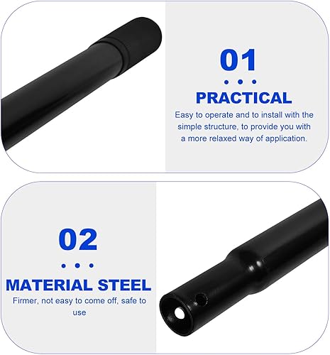 Miniatura 5 de Totority Reemplazo de mango de gato de piso de 3 toneladas con agarre cubierto de goma, barra de mango horizontal para instalación y operación