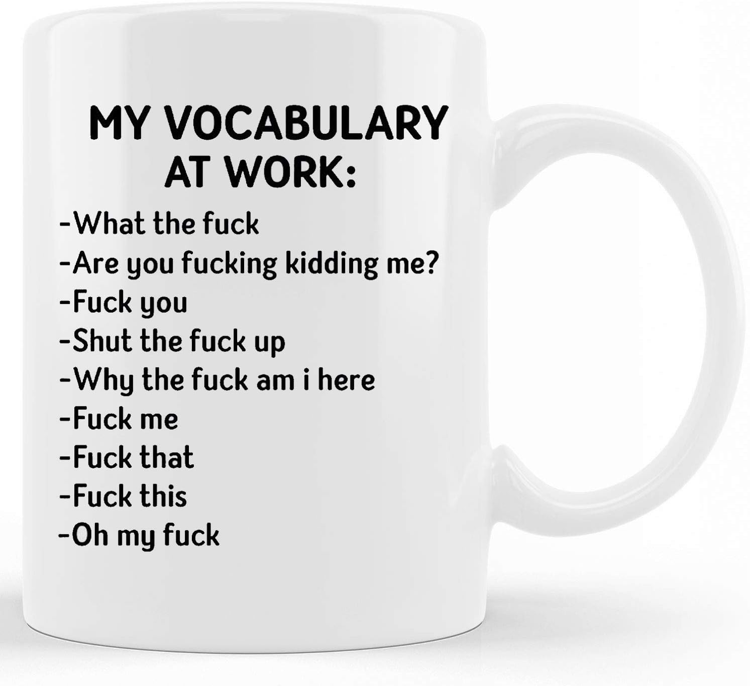My Vocabulary At Work Mug, Funny Mugs, Friend Gifts