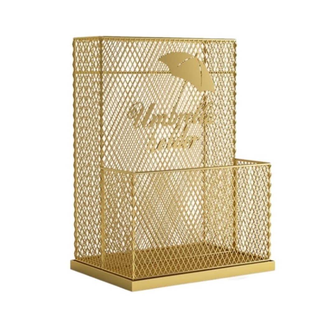 Porte-parapluies en métal égouttoir amovible support rangement bureau