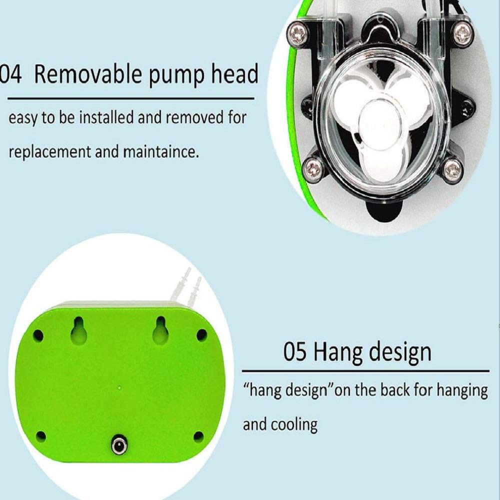 DC 12v Dosierpumpe Stark saugende, selbstansaugende Schlauchpumpe High Flow für Aquarium, Labor Chemikalien, Flüssigkeiten und andere Dosieradditive (2x4mm Tube)