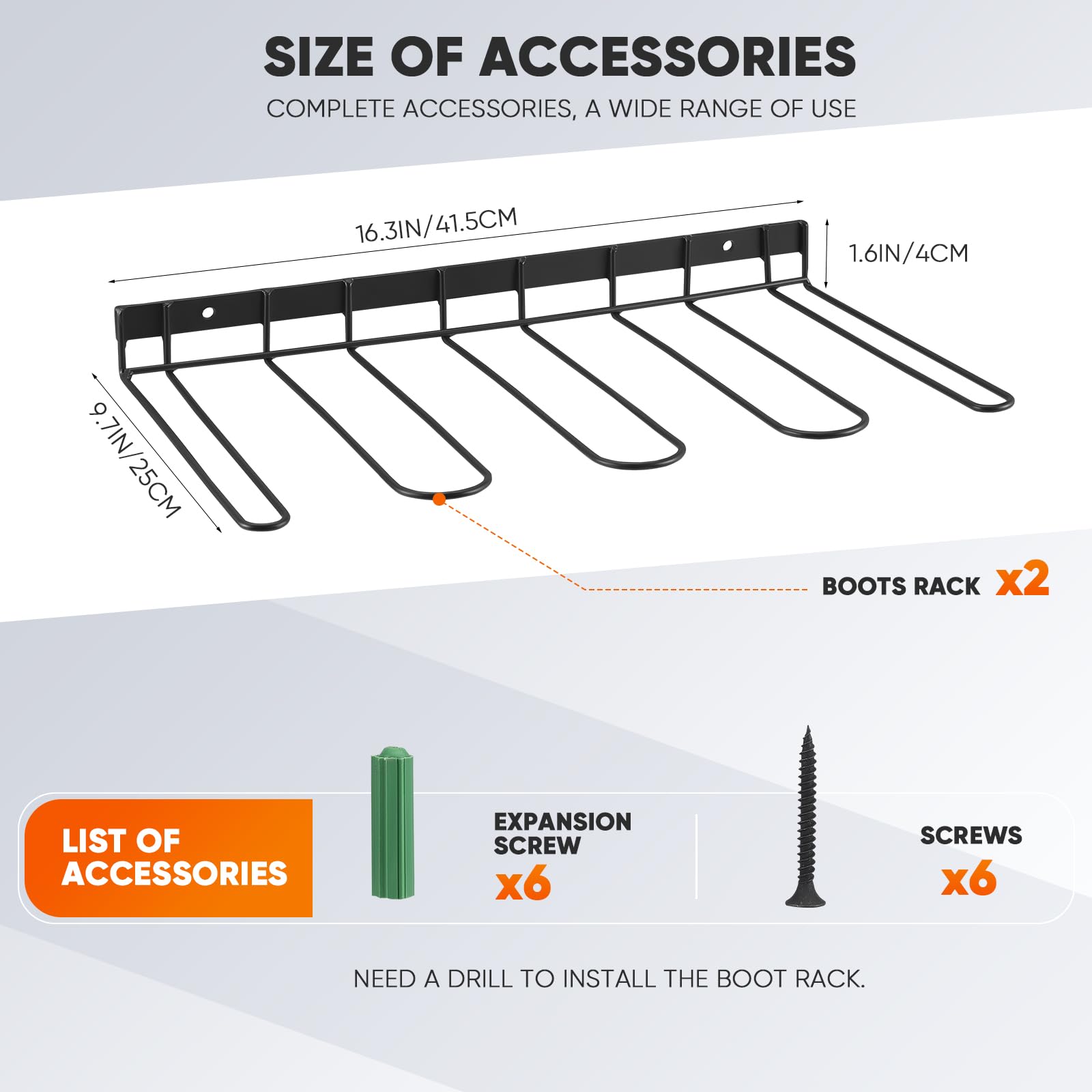 TAZZOR Range Bottes - Porte Bottes Et Chaussures Pour 4 Paires De Chaussures - Organisateur De Bottes Métal - Range Chaussures Et Étagère à Chaussures Pour Rangement Pratique (pour 4 Paires