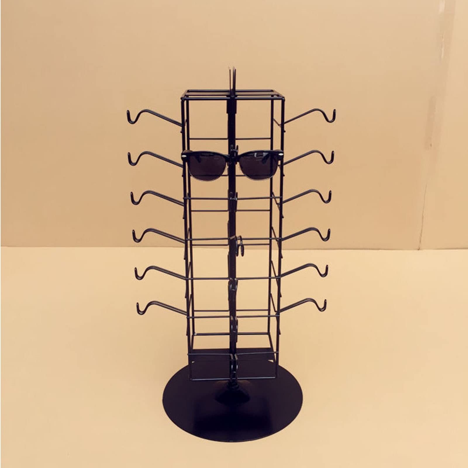 Stojak Na Okulary Przeciwsłoneczne, Organizer, 6-Poziomowy Obrotowy Stojak Na Okulary, Metalowy Stojak Ekspozycyjny, Do Ekspozycji Sklepowej