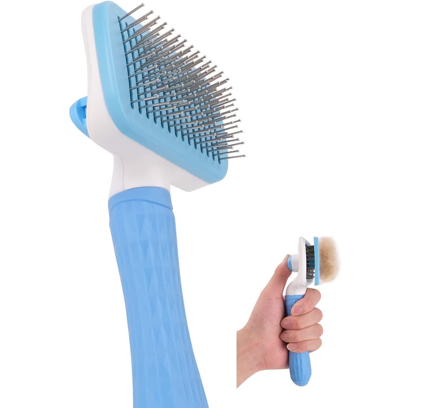 KittuPet Products Self Cleaning Pet Grooming Brush with Round Head,Remove Excess and Dead Hair Slicker Brushes for Dog & Cat (Blue) (B0C6B4XTR6) Amazon Price History, Amazon Price Tracker