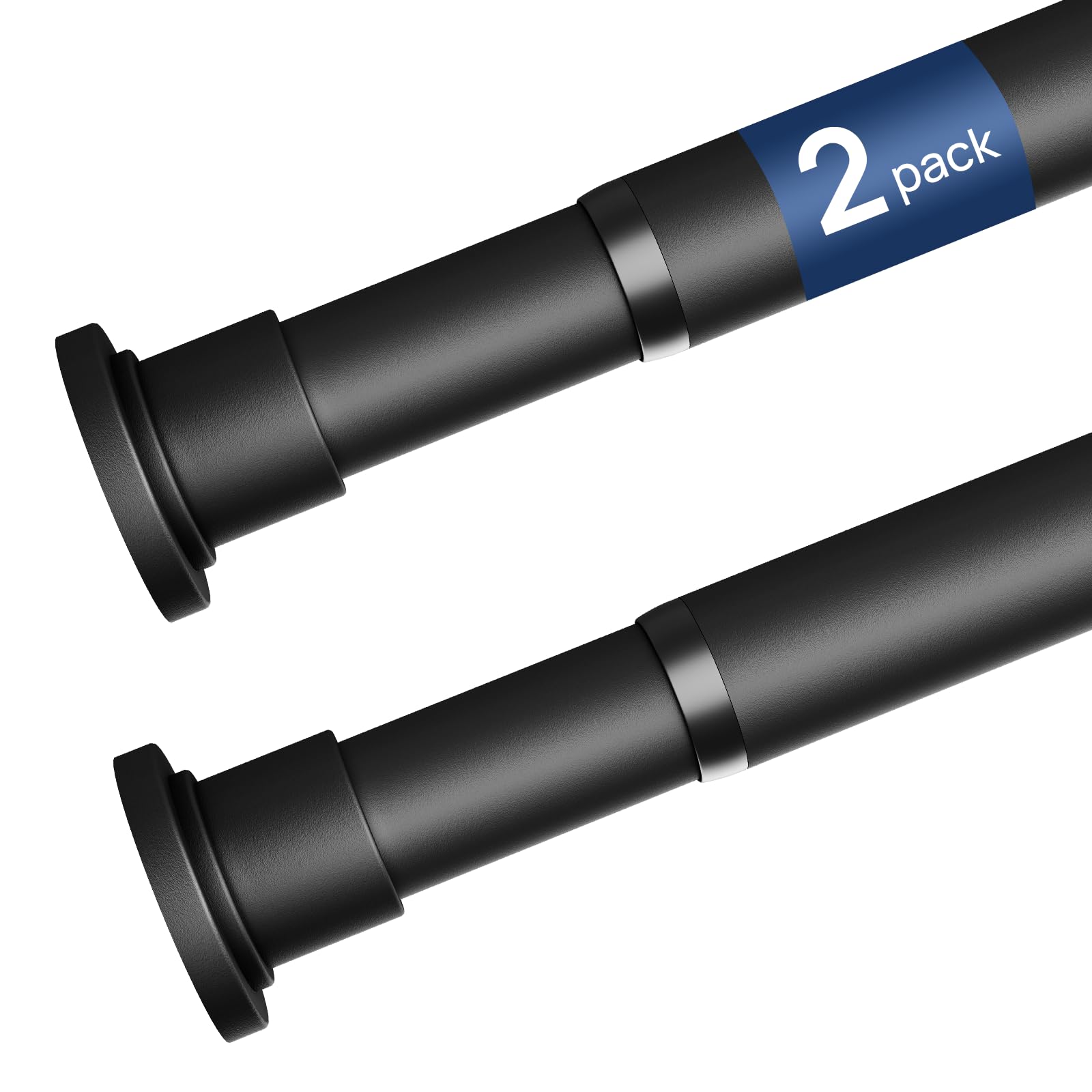 ALLZONE Heavy Duty Tension Shower Curtain Rod, 42–78 in., 2 Pack