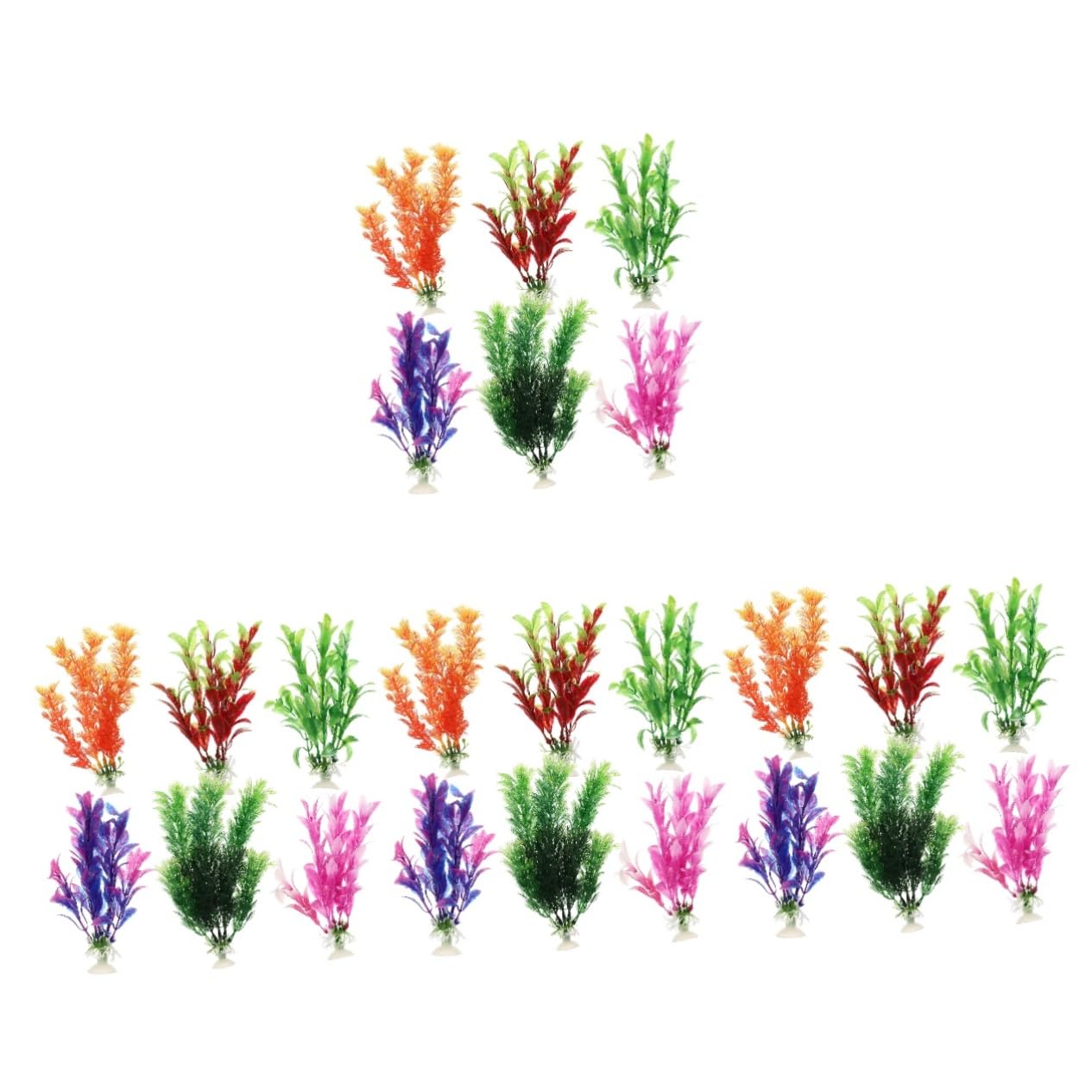 YARNOW 4 Set Acquario Paesaggistico Piante Acquatiche Decorazioni Del Serbatoio Impostore Pianta Vaso Da Terrario Fioriere Piante Finte Arredamento Impianti Falso Plastica 6 Pezzi * 4